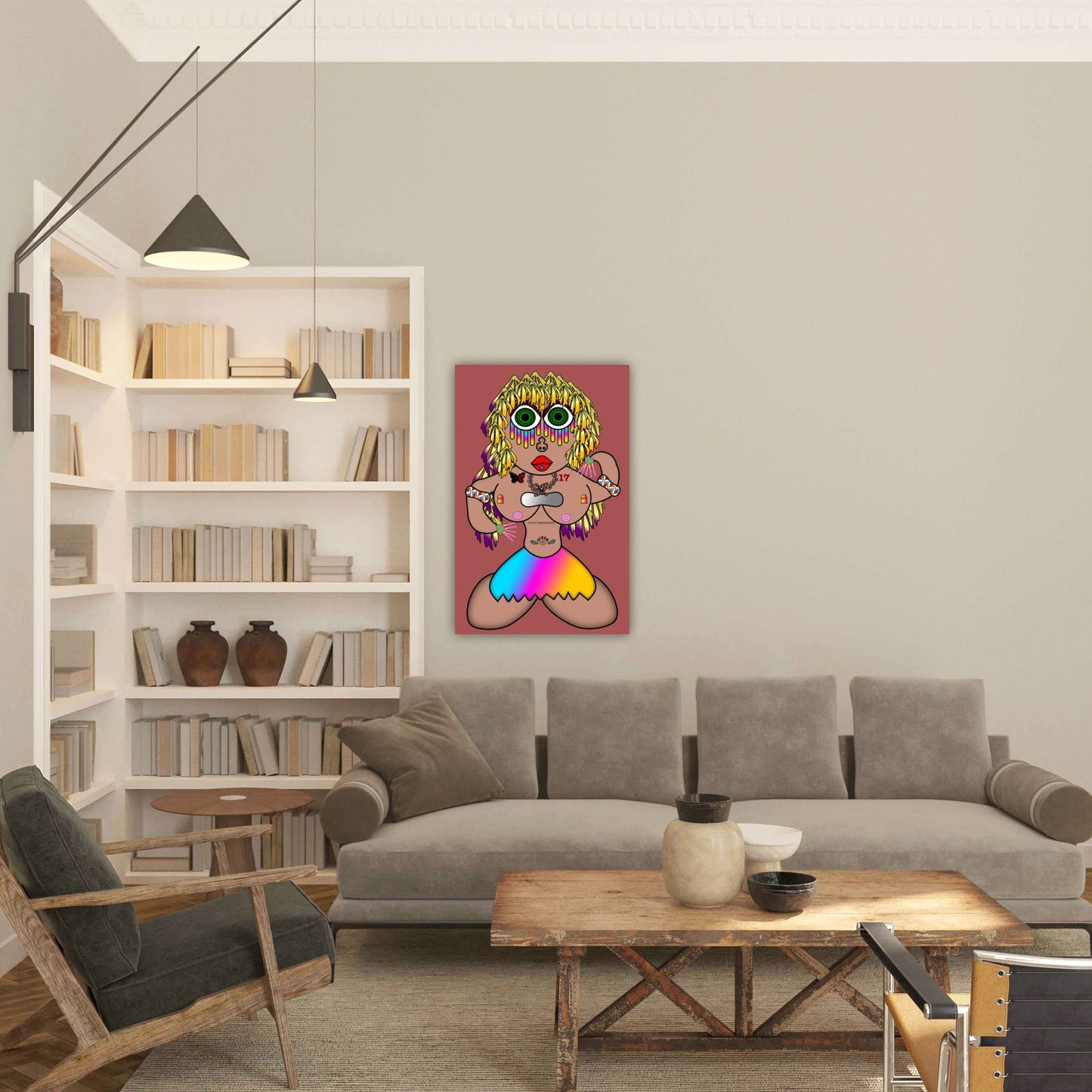Rainbow Vixen Peel and Stick Print