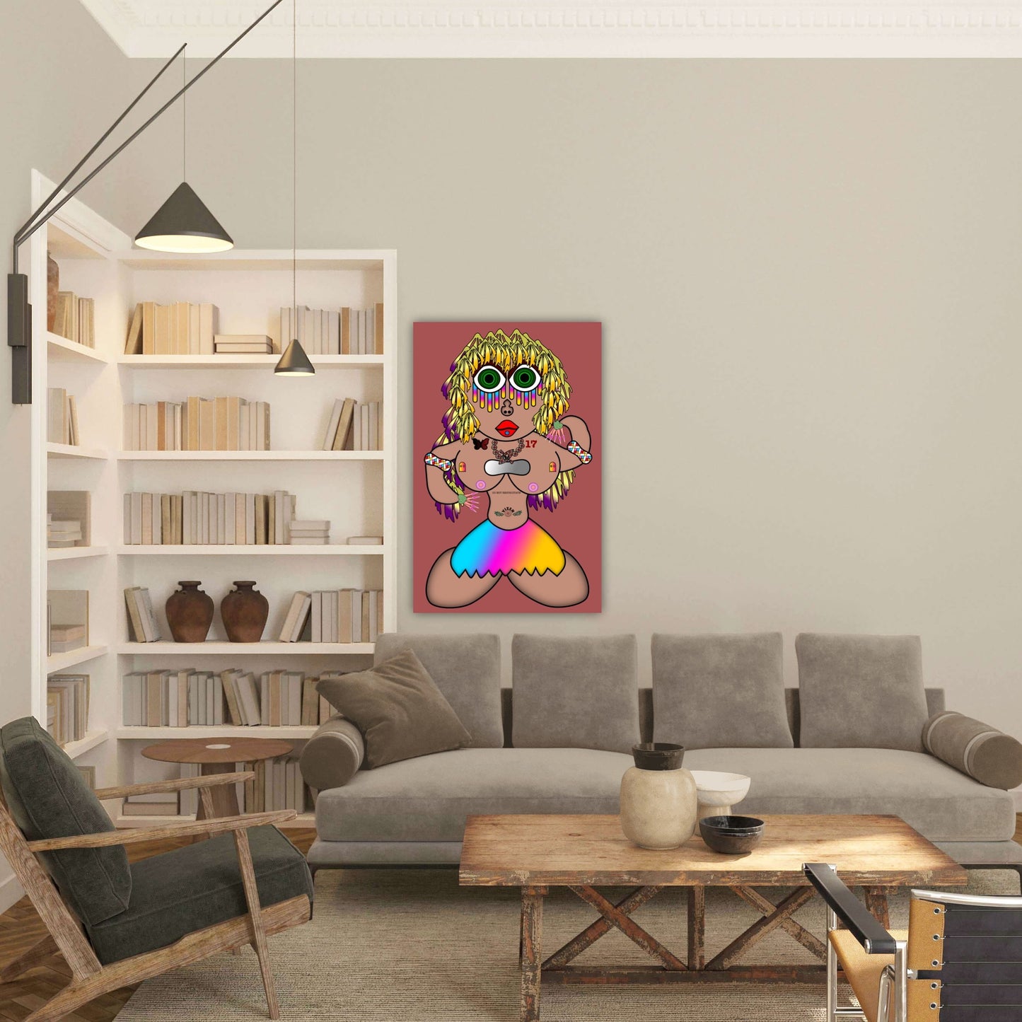 Rainbow Vixen Peel and Stick Print