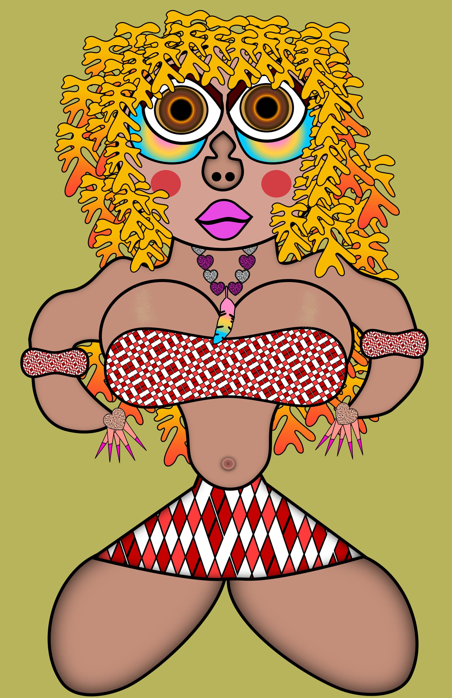 Helter Skelter Babe Canvas Print