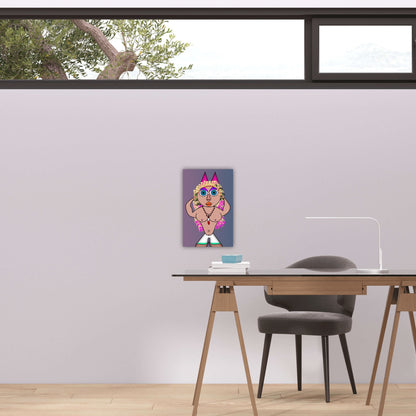Cat Party Babe Metal Print