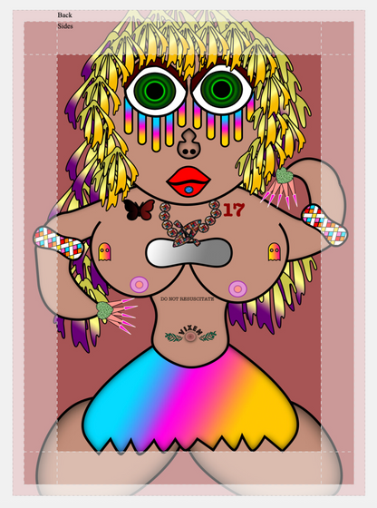 Rainbow Vixen Babe Canvas Print