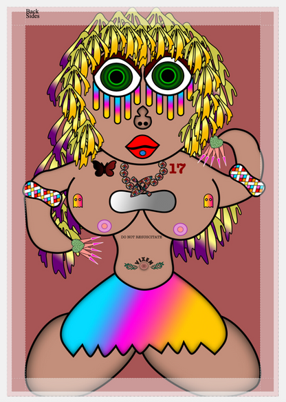 Rainbow Vixen Babe Canvas Print