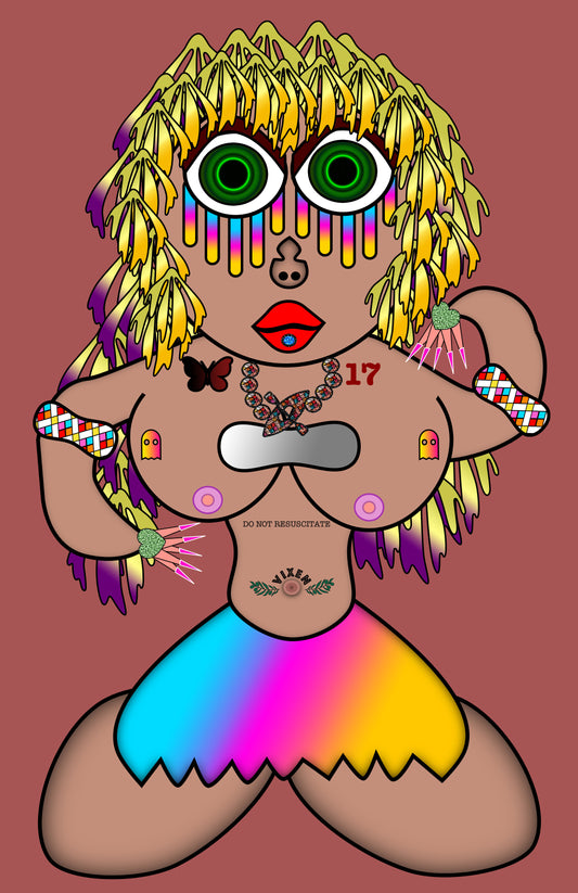 Rainbow Vixen Babe Canvas Print