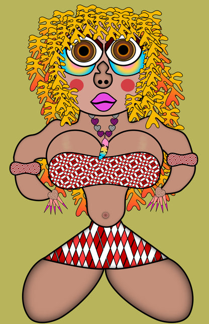 Helter Skelter Babe Peel and Stick Print